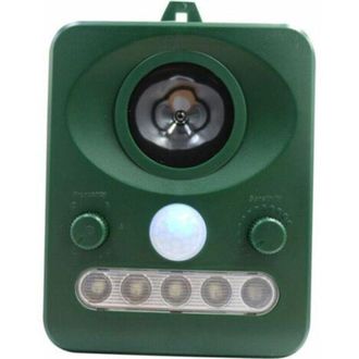 OEM Repelente Ultras&oacute;nico Solar Para Aves De Exterior, Carga Solar Dual, Dise&ntilde;o Impermeable, Bater&iacute;a Integrada, Color Verde C&eacute;sped -crezuo