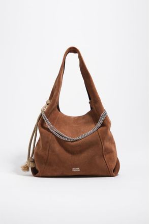 Bimba & Lola Medium Suede Paper Bag in Chestnut at Nordstrom