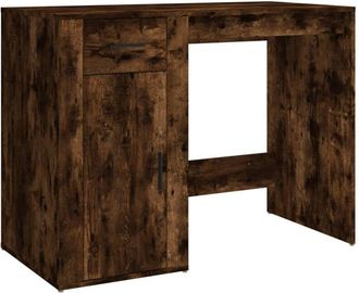 vidaXL Vidaxl - Escritorio madera contrachapada roble ahumado 100x49x75 cm