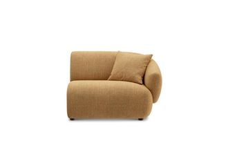 Castlery Auburn Right Arm Sofa Customized, (Washed Chenille) Caramel, Machine Washable, Modular for Brown