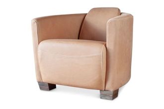 PIB Sill&oacute;n en cuero marr&oacute;n claro