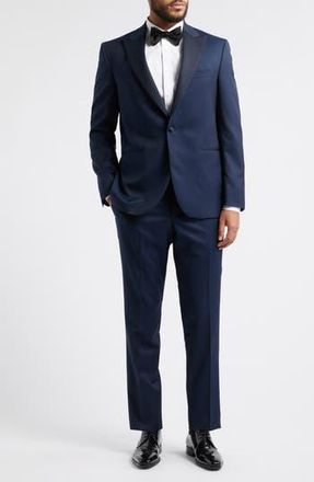 Jack Victor Elwood Contemporary Fit Navy Wool Tuxedo at Nordstrom Rack, Size 40 Regular