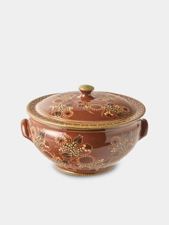 Poterie d'&Eacute;vires Flowers Hand-Painted Ceramic Soup Tureen