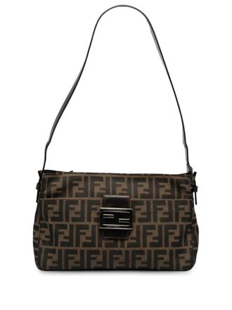 Fendi 20th Century Zucca Canvas shoulder bag - women - Canvas/Calf Leather/Leather - One Size - Brown