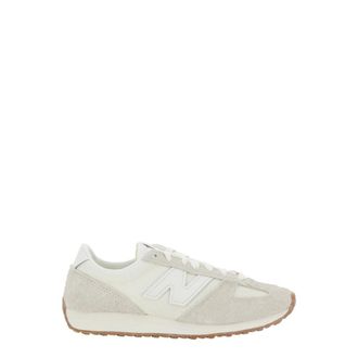 New Balance Sneakers, male, White, 3 1/2 UK, White Suede Mesh Trainers