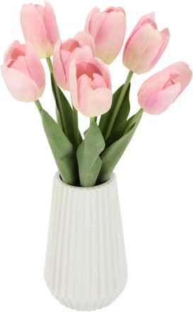 I.GE.A. Kunstblume »Real-Touch-Tulpen« Vase aus Keramik