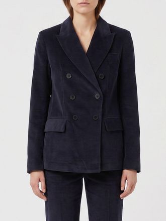 Semicouture Blazer corto doppiopetto in velluto a coste con rever a lancia