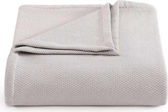 Tommy Hilfiger Cotton Piqu&eacute; Throw Blanket in Grey at Nordstrom Rack, Size Full/queen
