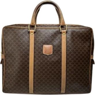 Celine Pre-owned Vintage Leren Handtas - Dames - Vintage Handtas - Bruin - ONE Size - Leer - Vintage
