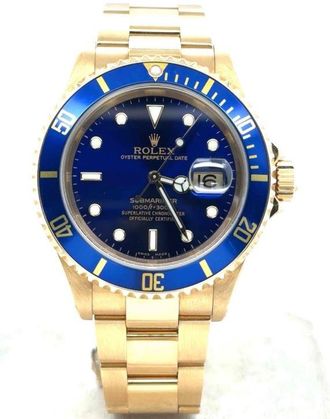 Rolex Pre-owned Rolex Submariner Champagne Dial Mens Watch 16618CDO