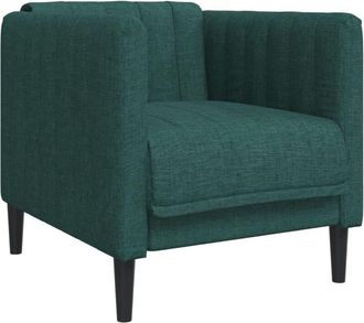 vidaXL Sillón de tela verde oscuro Vidaxl