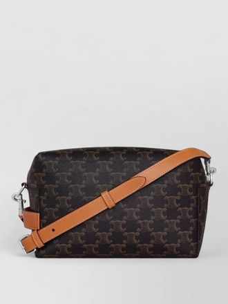Celine leather trimmed clutch bag