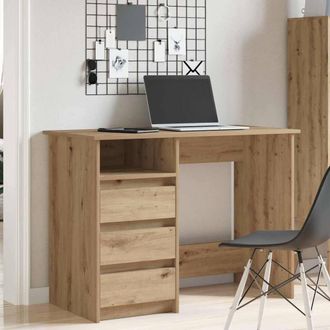 Berkfield Home Decorative Desk Artisan Oak 102x50x75 cm Engineered Wood in Brown | Size: 102 x 50 x 75 cm