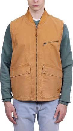 Timberland Herenvest met gewassen geribde kraag (Tarwe)