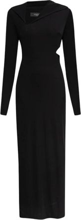 Versace Jurk met capuchon - Dames - Maxi kleedjes - Zwart - S - Kleedjes