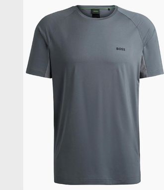 HUGO BOSS Mens Active 4 Performance Stretch T-Shirt - Cream - Size: 44