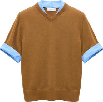 Dorothee Schumacher V-neck Truien - Dames - V-hals truien - Bruin - L - Truien & Vesten