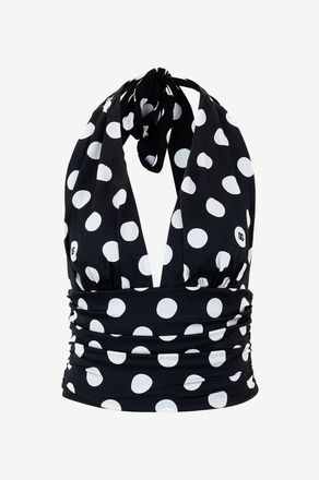 Dolce & Gabbana Neckholder-Top aus Charmeuse mit Tupfenprint