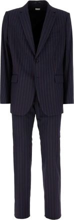 Dries Van Noten Single Breasted Suits - Heren - Business pakken - Blauw - 2XL - Kostuums