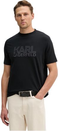 Karl Lagerfeld T-shirt - Heren - T-shirts - Blauw - 2XL - Katoen - Tops