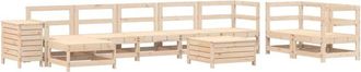 vidaXL 10 Piece Garden Sofa Set Solid Wood Pine vidaXL