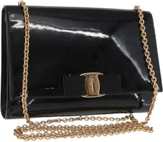 Ferragamo Pre-owned Leren Schoudertas - Dames - Vintage Schoudertas - Zwart - ONE Size - Leer - Vintage