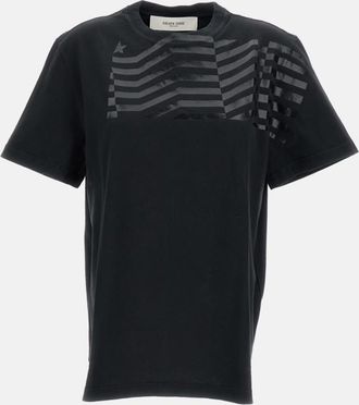 Golden Goose Black Tone-on-Tone Print T-Shirt