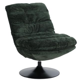 Hhg Sill&oacute;n De Sal&oacute;n Hhg-190, Sill&oacute;n De C&oacute;ctel/tapizado/relax, Giratorio, Tejido De Chenilla (470 G/m&sup2;), &Ouml;ko-tex, Acero, Verde