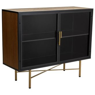 Wanderlust Deco Aparador De Madera Y Metal Blanco 100x35x80