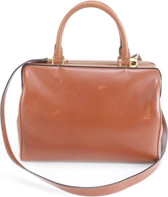 Celine Brown Leather Handbag Shoulder Bag Tote Bag (Pre-Owned)