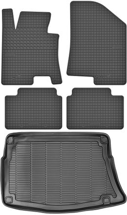 OEM Juego De Alfombrillas De Goma Para Coche Y Alfombrilla Para Maletero Para Kia Ceed Ii Hatchback (2012-2018)