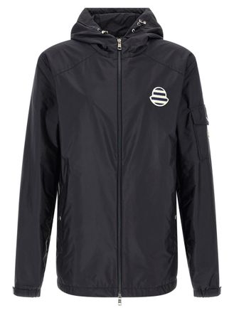 Moncler Blue Solid Hood Jacket
