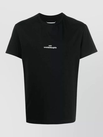 Maison Margiela cotton t shirt embroidered detail round neck