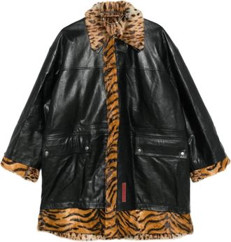 Martine Rose Leren jas - Zwart