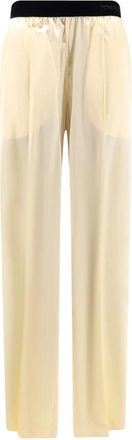 Tom Ford Stretch Zijden Satijnen PJ Broek - Dames - Straight fit broeken - Beige - XS - Satijn - Broeken