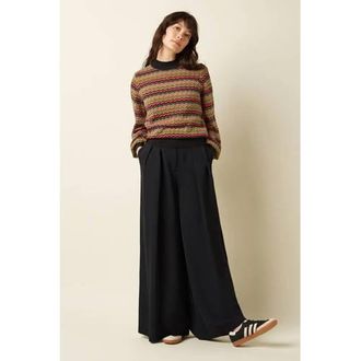 King Louie gebreide trui groen met lurex