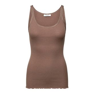 Rosemunde Babette Silk Top - - Tops - Donna - Marrone - XL