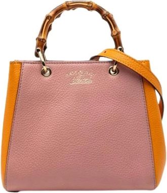 Gucci Pre-owned Handbags, female, Pink, Size: ONE SIZE Pre-owned Leather Satchel