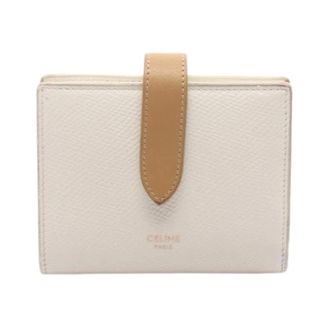 Celine Pre-owned Bags, female, White, Size: ONE SIZE Pre-owned Small Strap Wallet Bifold Wallet
