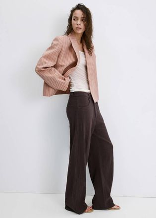 Mango Pantaloni balloon cotone cioccolato - Donna - XXS - MANGO