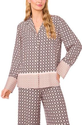 Ted Baker Vanessa Geo Print Woven Shirt in Blushing Pink at Nordstrom, Size X-Large