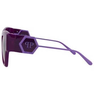 Philipp Plein Mens Preloved - Philipp Plein Womens 53mm Violet Sunglasses Spp120m-53-0875 One Color