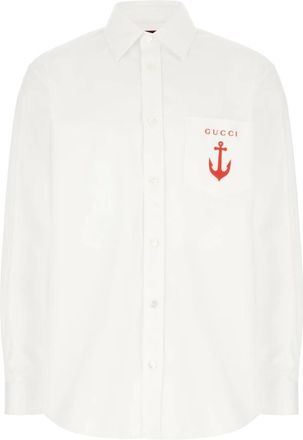 Gucci Hombre, Camisas, Blanco, Talla: S