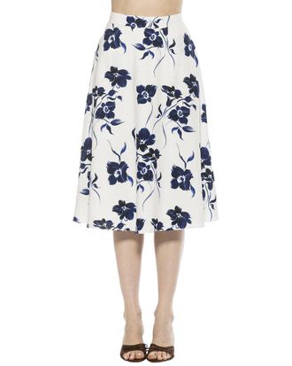 Alexia Admor Mabel Flared Linen-Blend Skirt