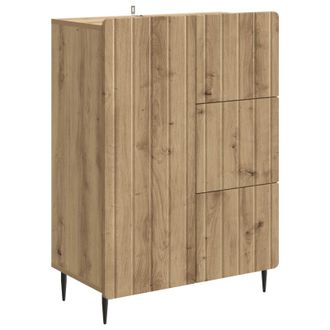 vidaXL Aparador Roble Artisan 66 X 34,5 X 91,5 Cm Madera De Ingenier&iacute;a Vidaxl