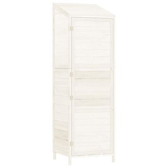 vidaXL Cobertizo De Jard&iacute;n Madera Maciza De Abeto Blanco 55x52x174,5cm Vidaxl