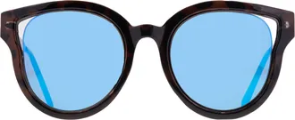 Guess Blue Mirror Butterfly Ladies Sunglasses GF0323 53X 54
