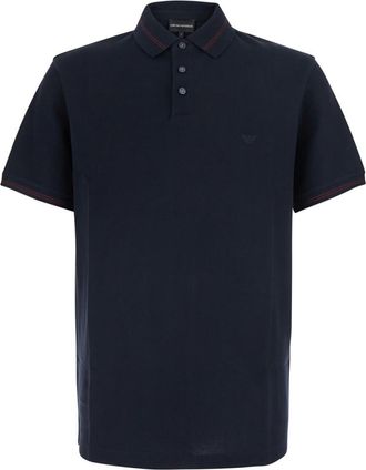 Emporio Armani Navy Blue Logo Polo