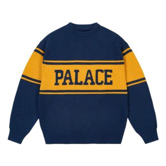 Palace College Stripe Knit Navy P30KW047