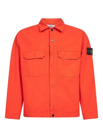 Stone Island Overhemd met logopatch - Oranje